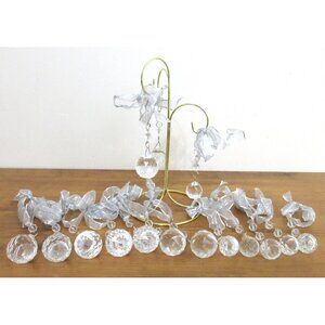 Vintage Faceted Glass Crystal Balls: Prism Suncatchers, 45pc Lot - 3 Sizes